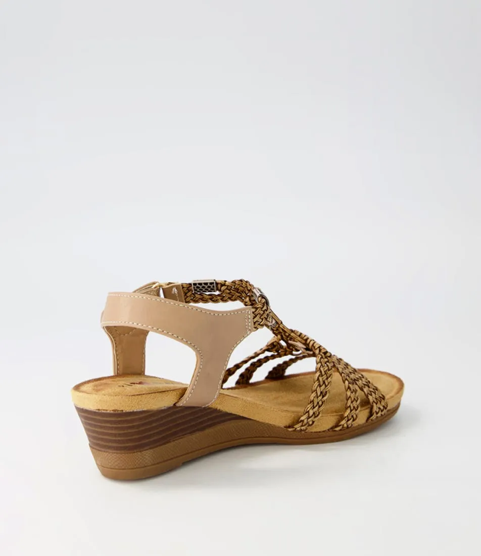 I LOVE BILLY Shantzy Choc Multi Sandals