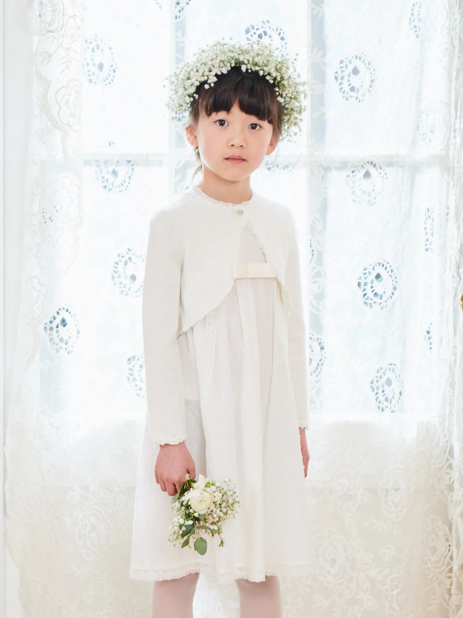 Ivory Linda Ceremony Girl Cardigan