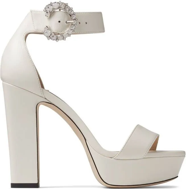 Jimmy Choo Mionne 120mm platform sandals White