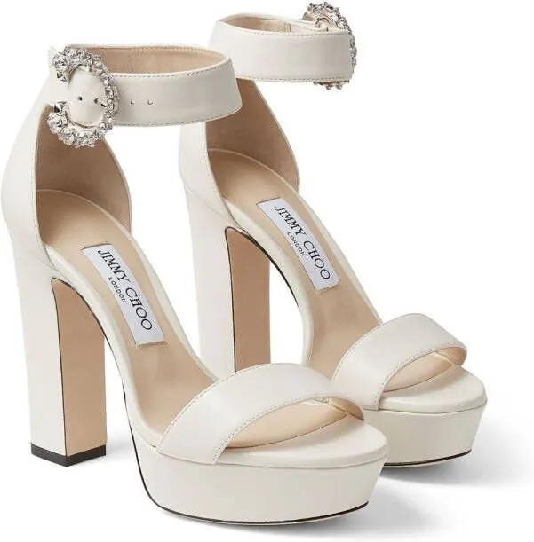 Jimmy Choo Mionne 120mm platform sandals White