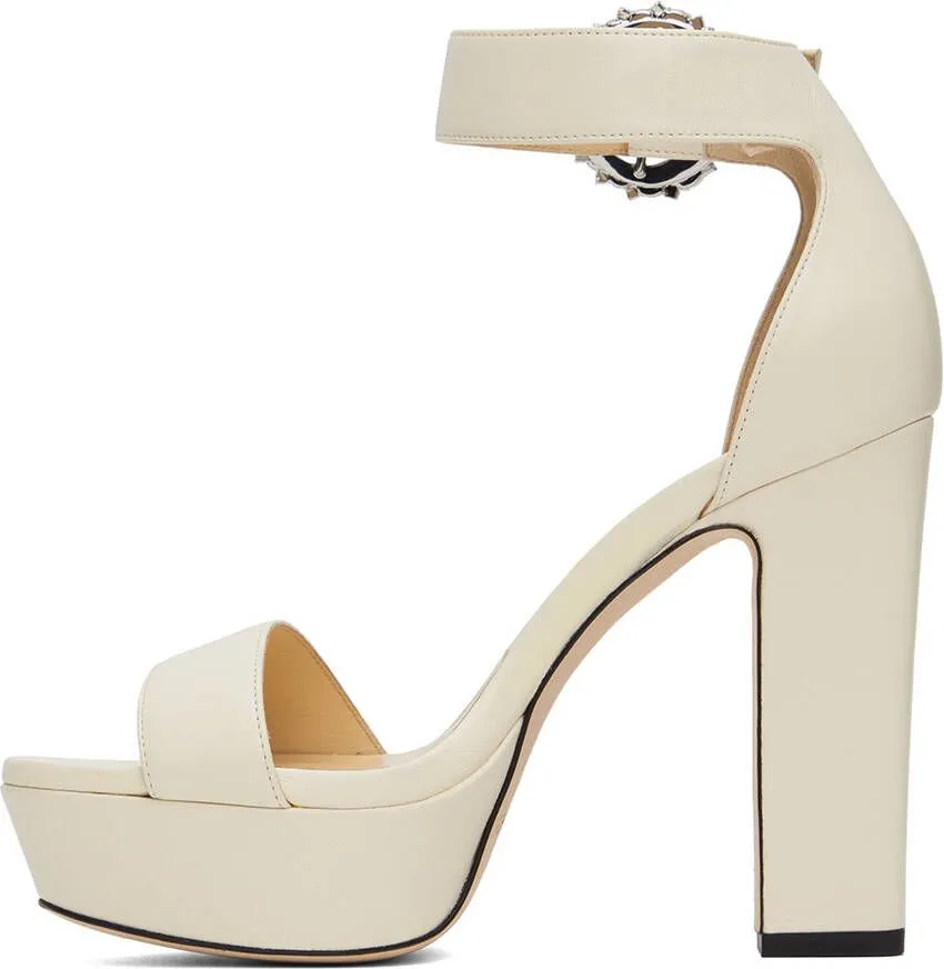 Jimmy Choo Mionne 120mm platform sandals White