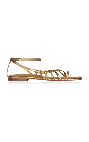 Johanna Ortiz Moon Gazer Metallic Leather Sandals