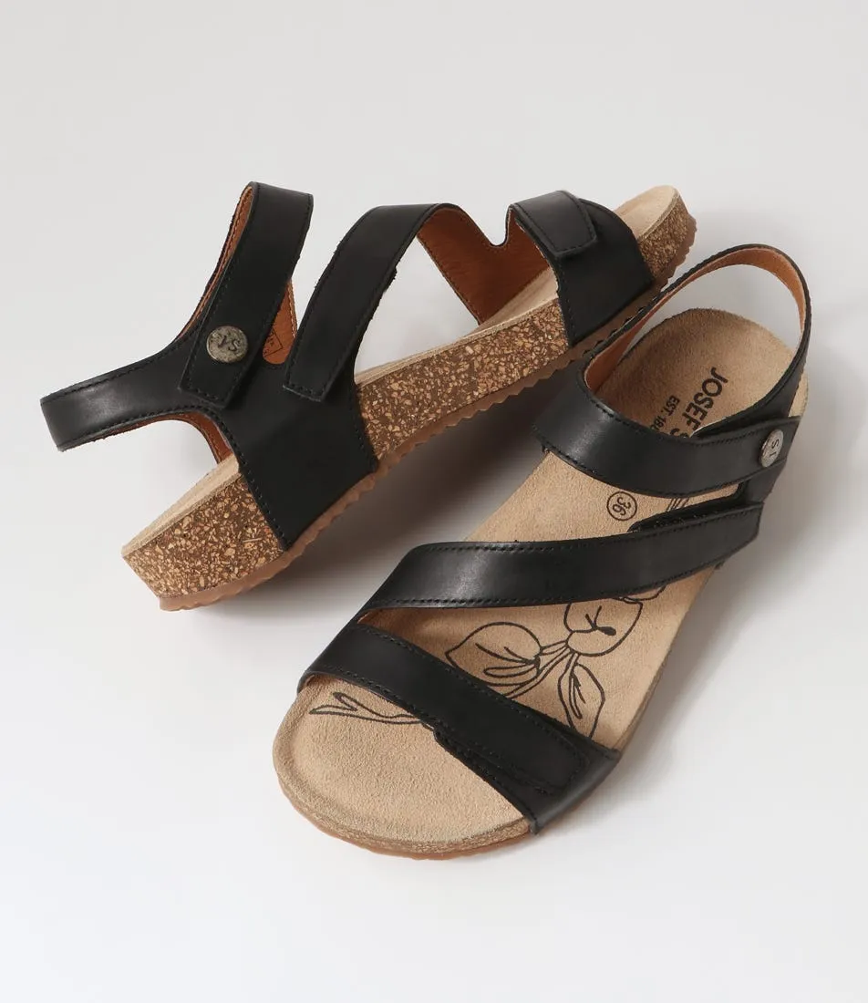 JOSEF SEIBEL Tonga 25 Schwarz Leather Sandals