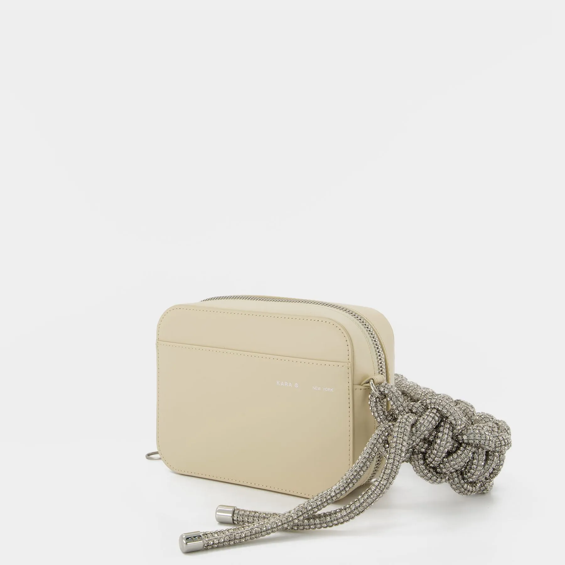 Kara  Crystal Cobra Camera  Crossbody - Kara - Cream - Leather