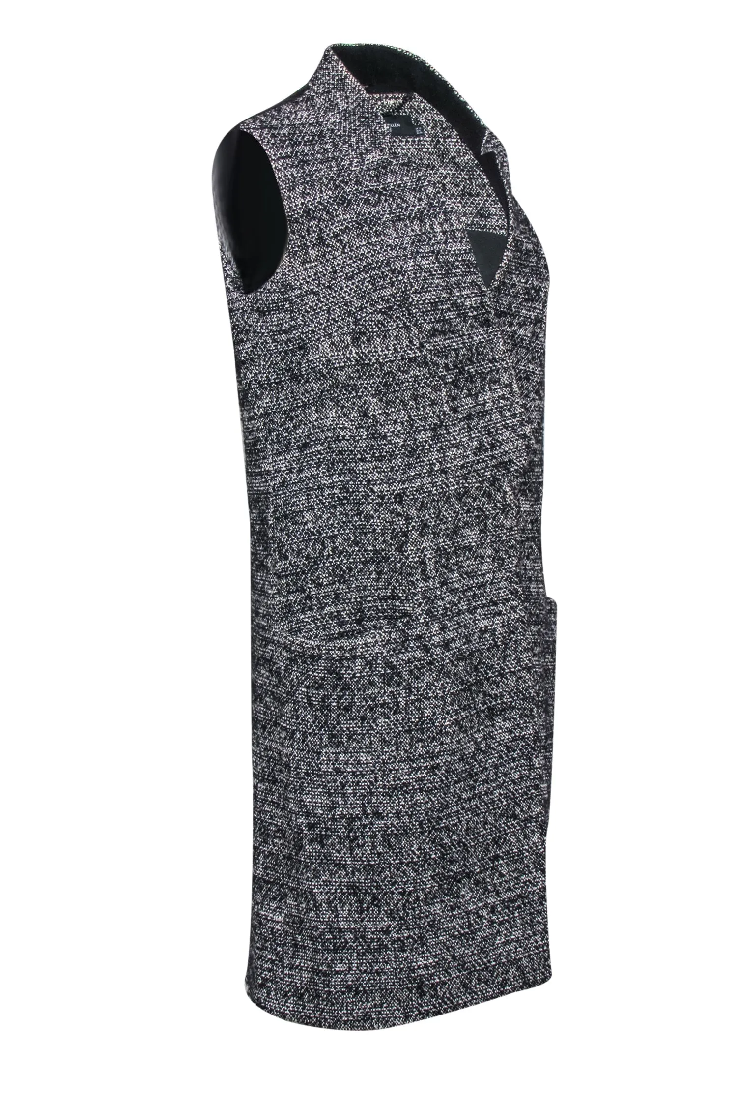 Karen Millen - Black & White Tweed Longline Vest Sz 6