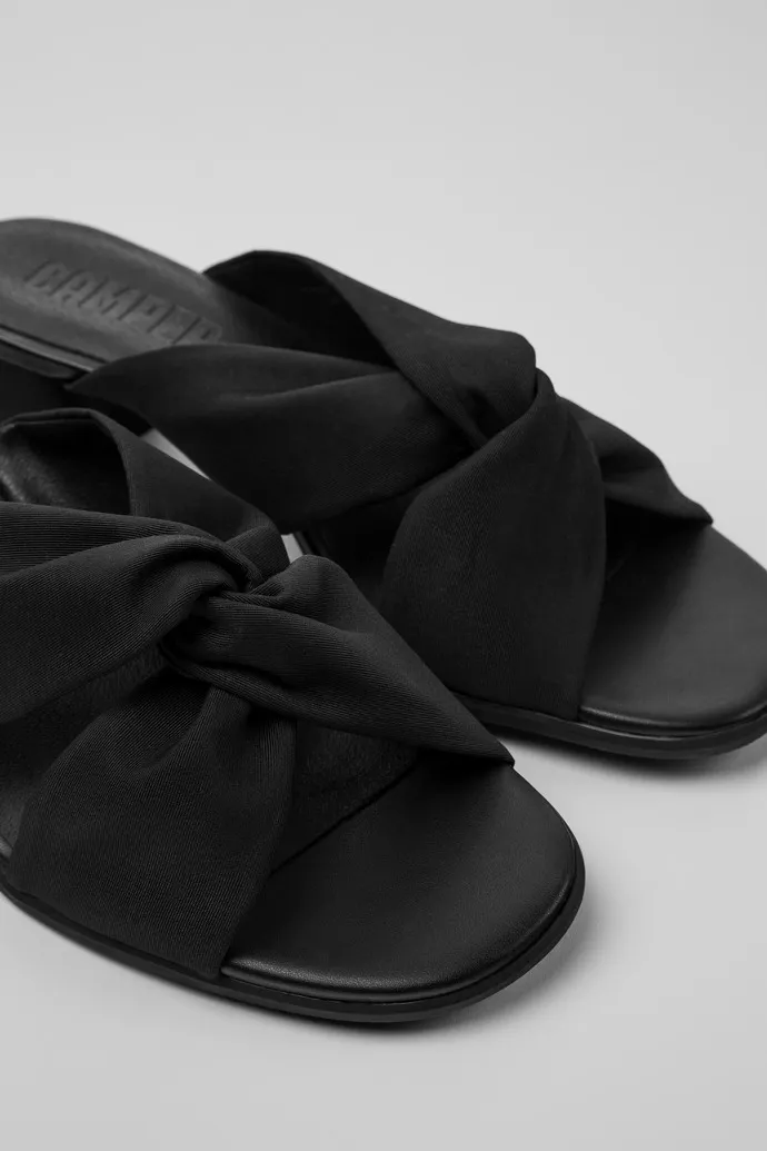 Katie Black recycled PET sandals for women