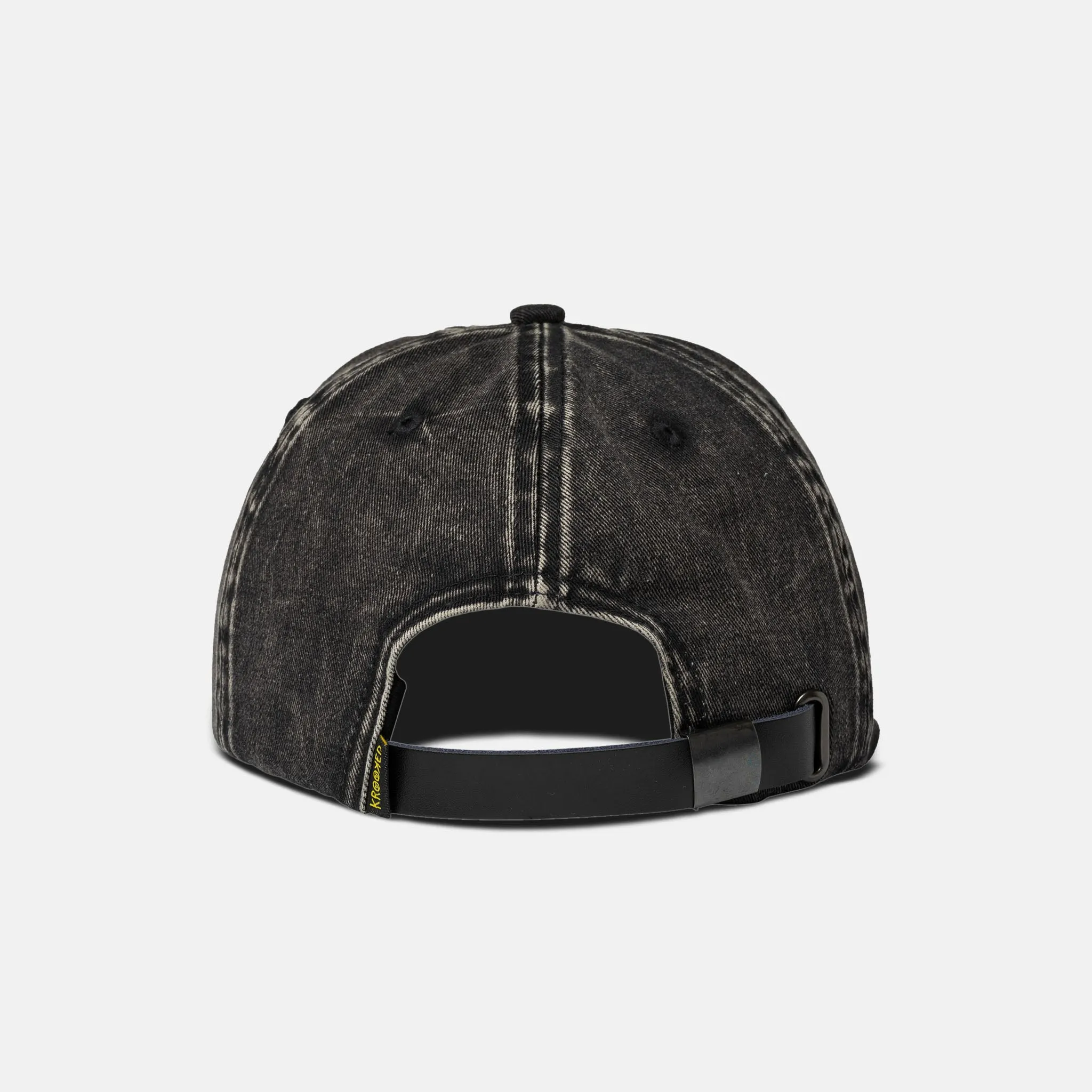 Krooked Skateboards - Eyes Strapback Cap - Black Wash / Gold