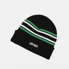 Krooked Skateboards - Moonsmile Script Cuff Beanie - Black / Green / White