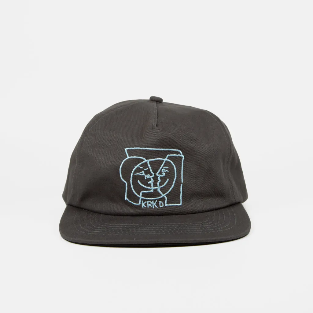 Krooked Skateboards - Moonsmile Snapback Cap - Charcoal / Blue