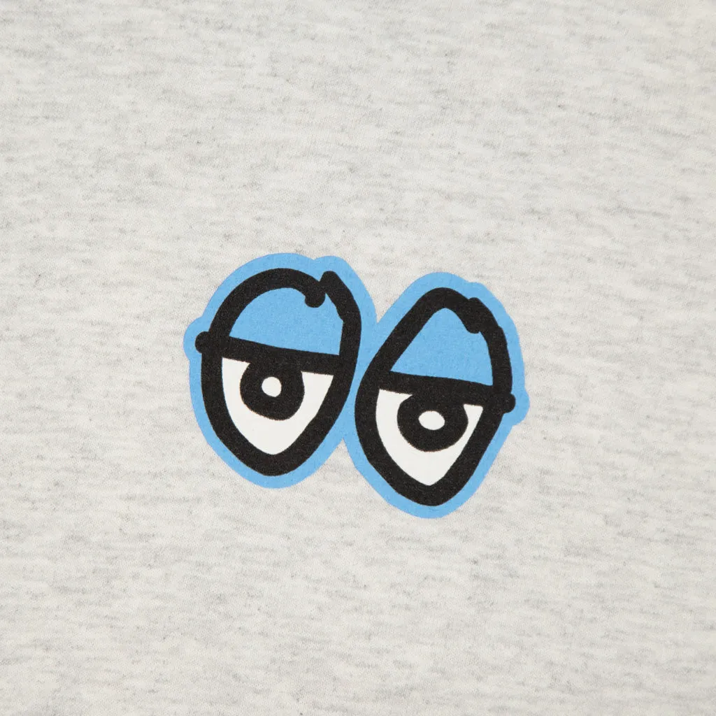 Krooked Skateboards - Strait Eyes T-Shirt - Ash Grey / Light Blue