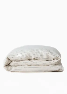 Linen Duvet Cover King | Pencil Stripe