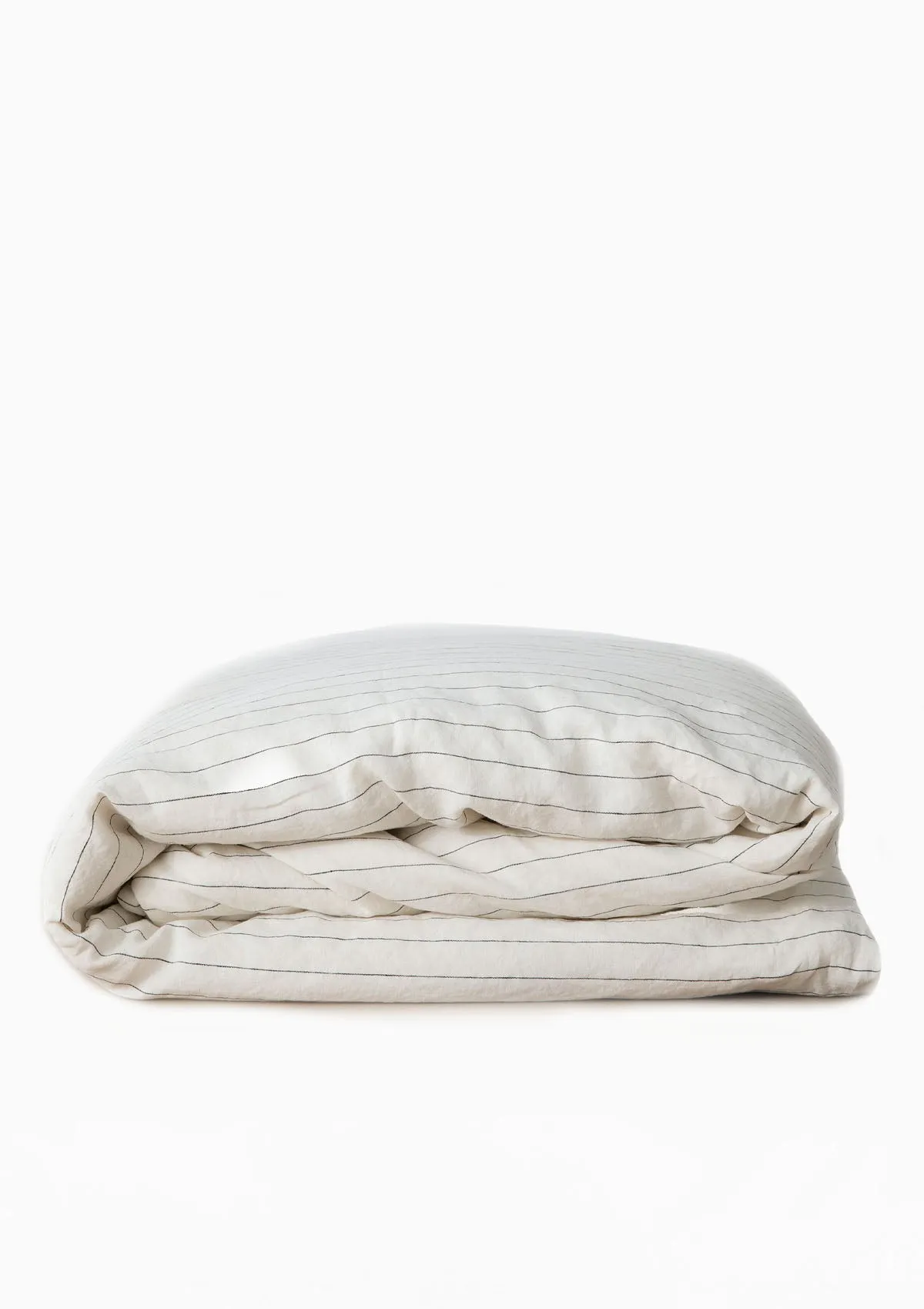 Linen Duvet Cover King | Pencil Stripe