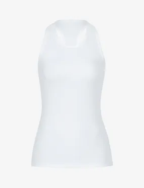 Luxury Rib Tank | White