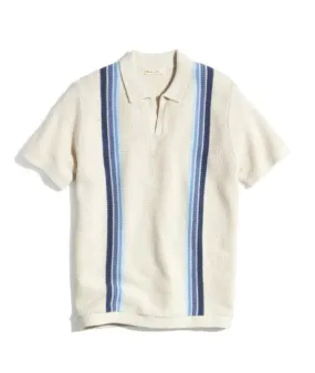 Marine Layer Conrad Vertical Stripe Sweater Polo