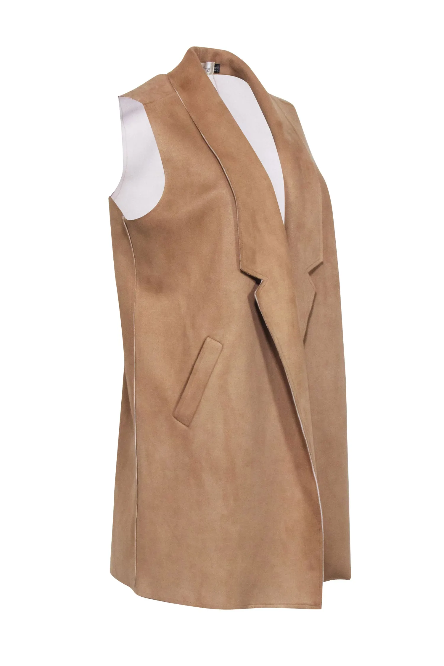 Max Mara - Beige Suede Vest Sz XXL