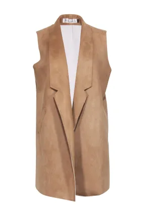 Max Mara - Beige Suede Vest Sz XXL