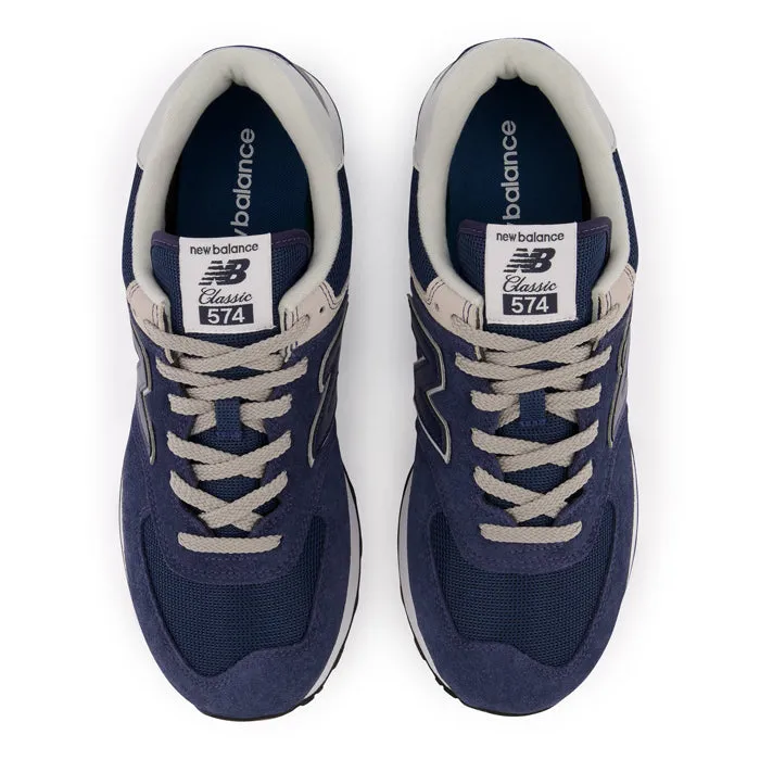 Mens New Balance 574 Navy/White