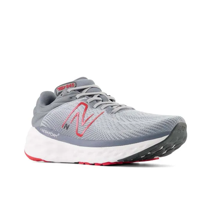 Mens New Balance Fresh Foam 840V1 in Aluminum Grey/True Red