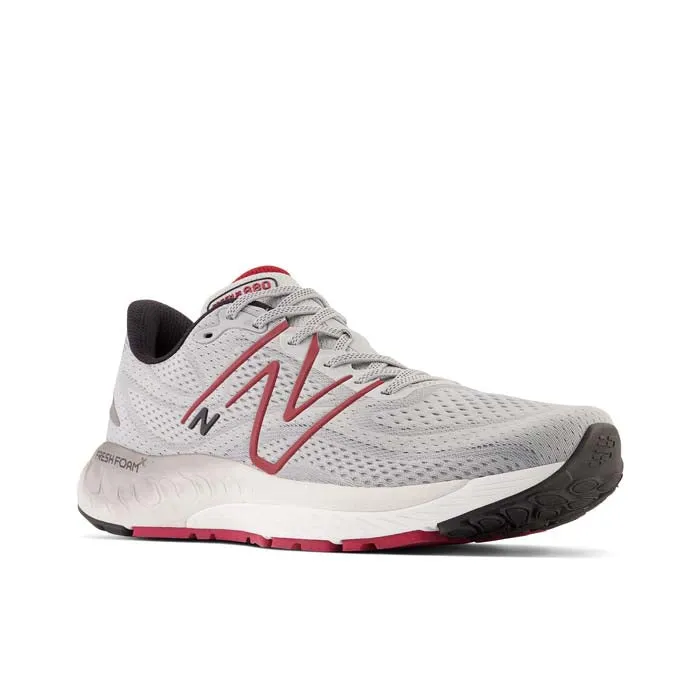 Mens New Balance Fresh Foam 880 V13 in Aluminum Grey/Crimson/Black