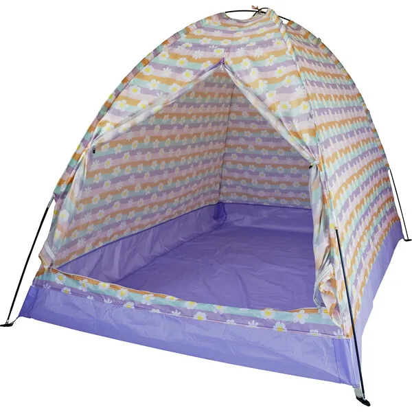 Mimish Indoor/Outdoor Camping Play Tent, Happy Daisy Stripes