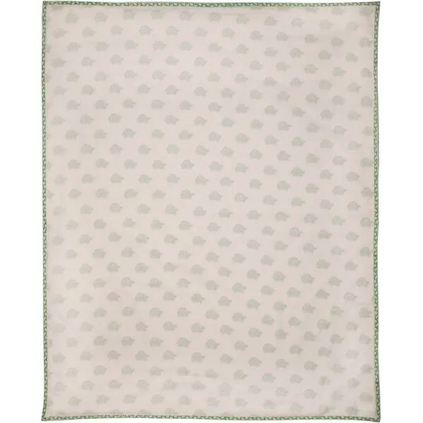 Naaya by Moonlight Green Turtle Organic Blanket