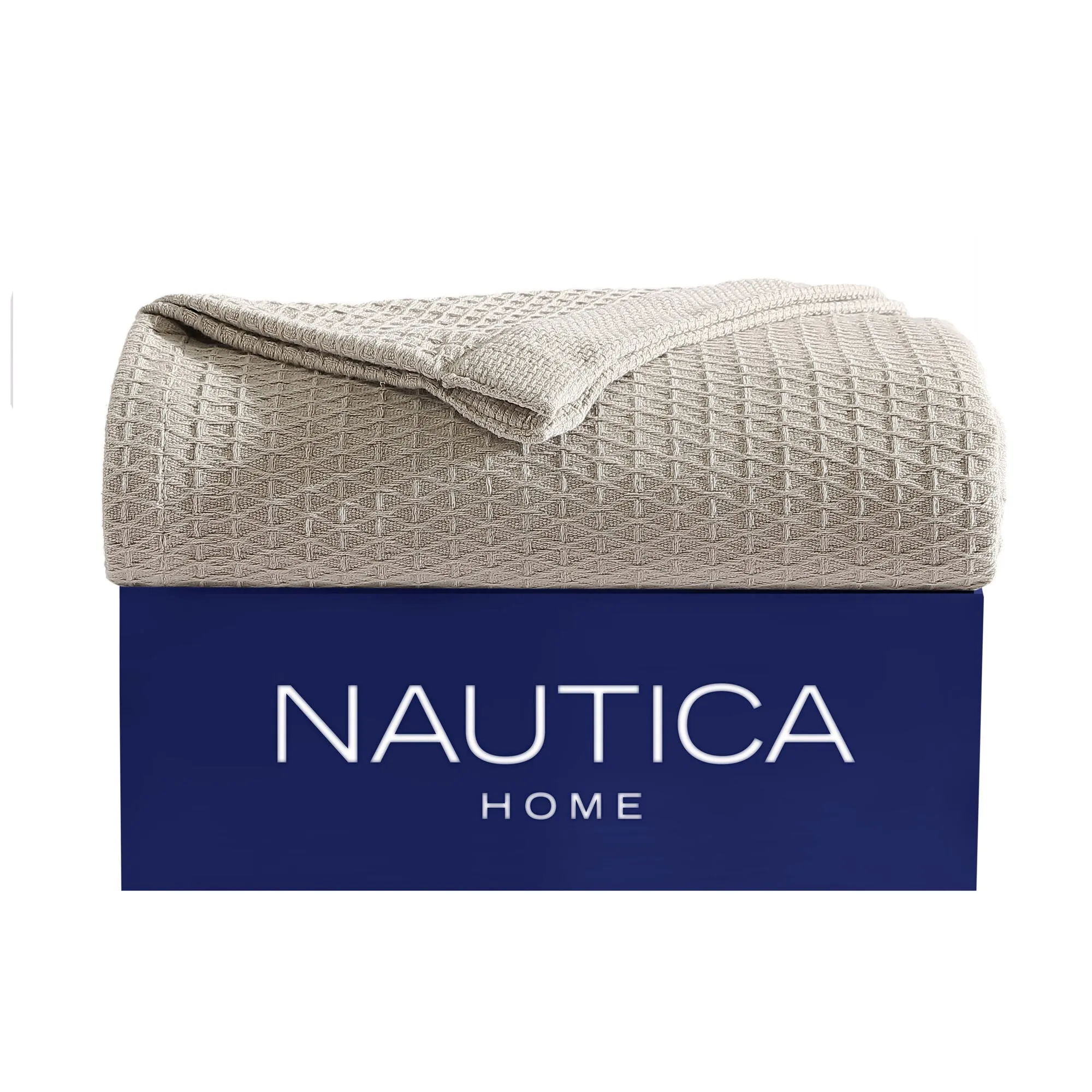 Nautica Baird Beige King Blanket Vicuna