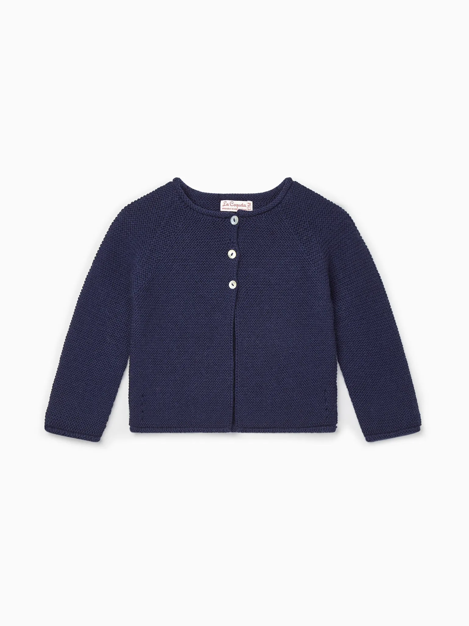 Navy Denia Merino Baby Cardigan