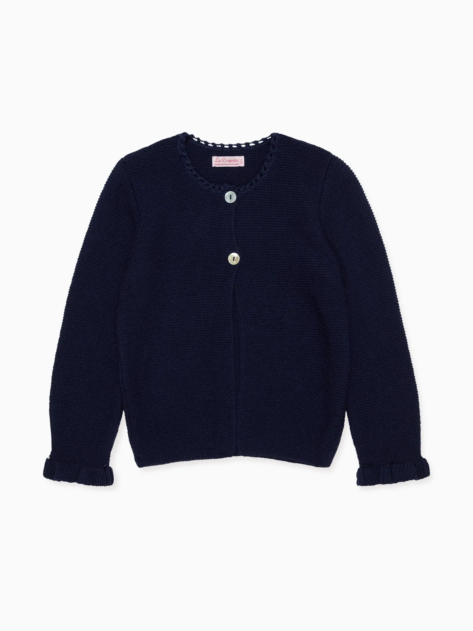 Navy Risa Merino Girl Cardigan