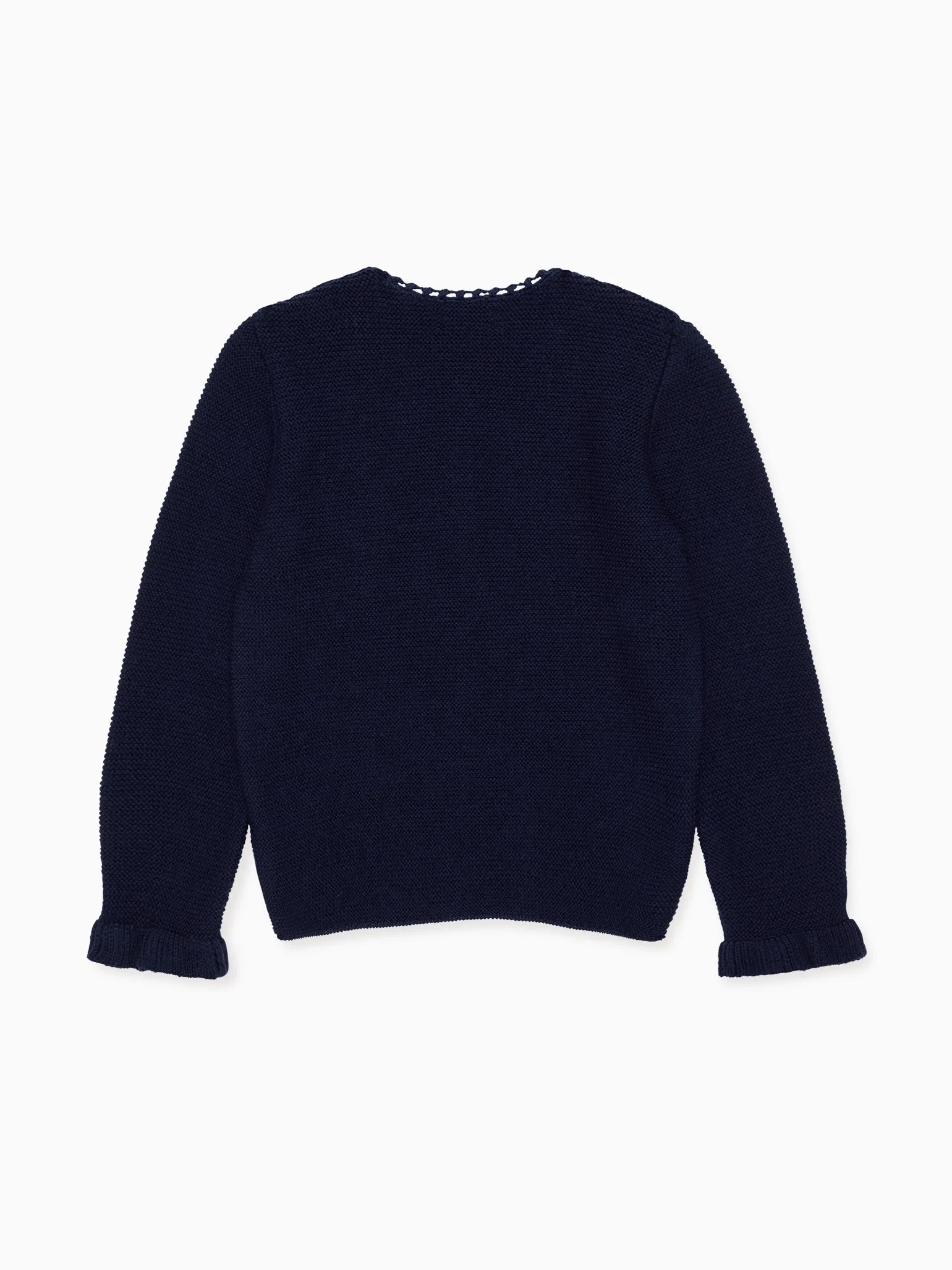 Navy Risa Merino Girl Cardigan