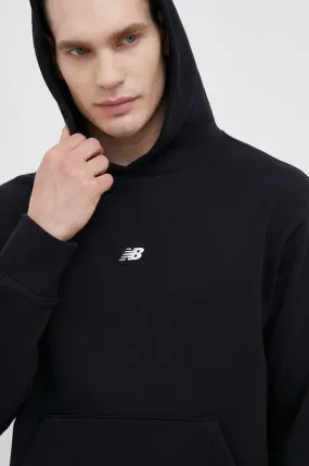 New Balance cotton sweatshirt men's black color