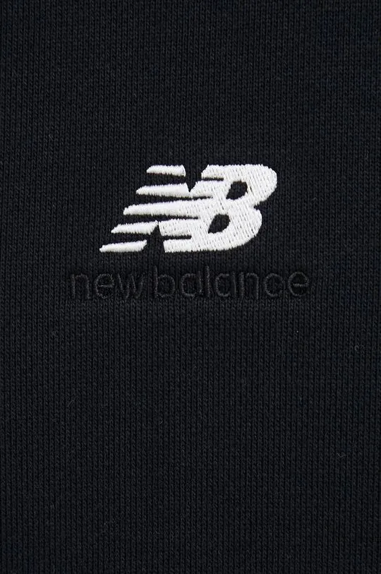 New Balance cotton sweatshirt men's black color