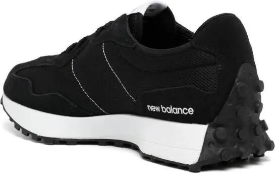 New Balance lace-up logo-patch sneakers Black