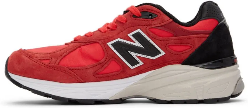 New Balance Red Made In US 990v3 Low Sneakers