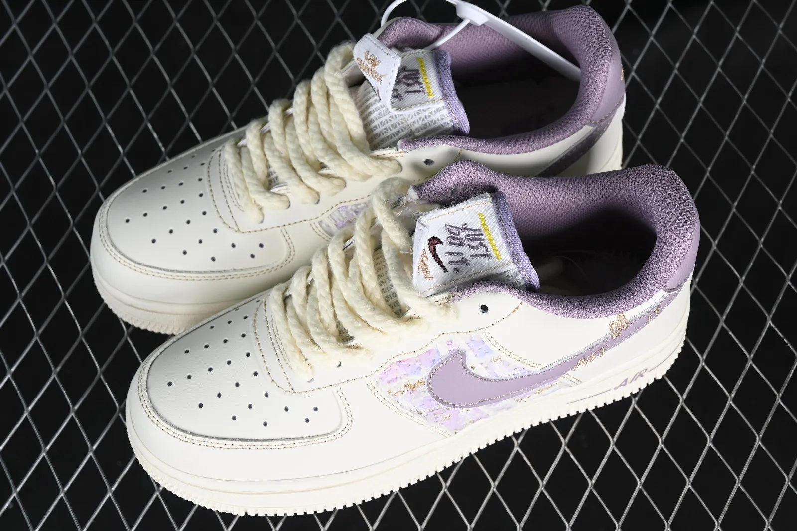 Nike Air Force 1 07 Low Just Do It Purple Off White FJ7740-019