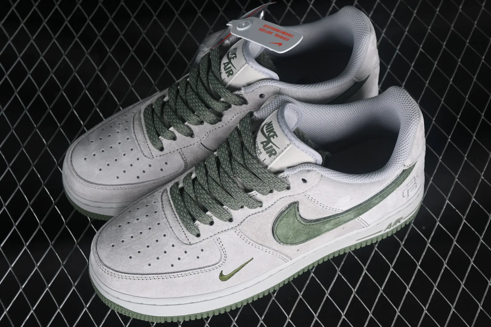 Nike Air Force 1 07 Low Suede Grey Green WW5021-623