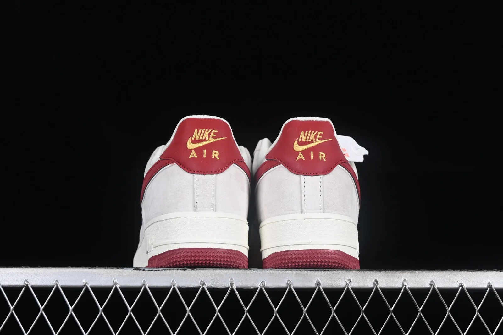 Nike Air Force 1 07 Low Suede Grey Red Gold KK5626-220