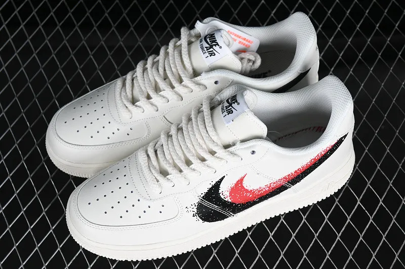 Nike Air Force 1 07 Low White Black Red FD0660-300