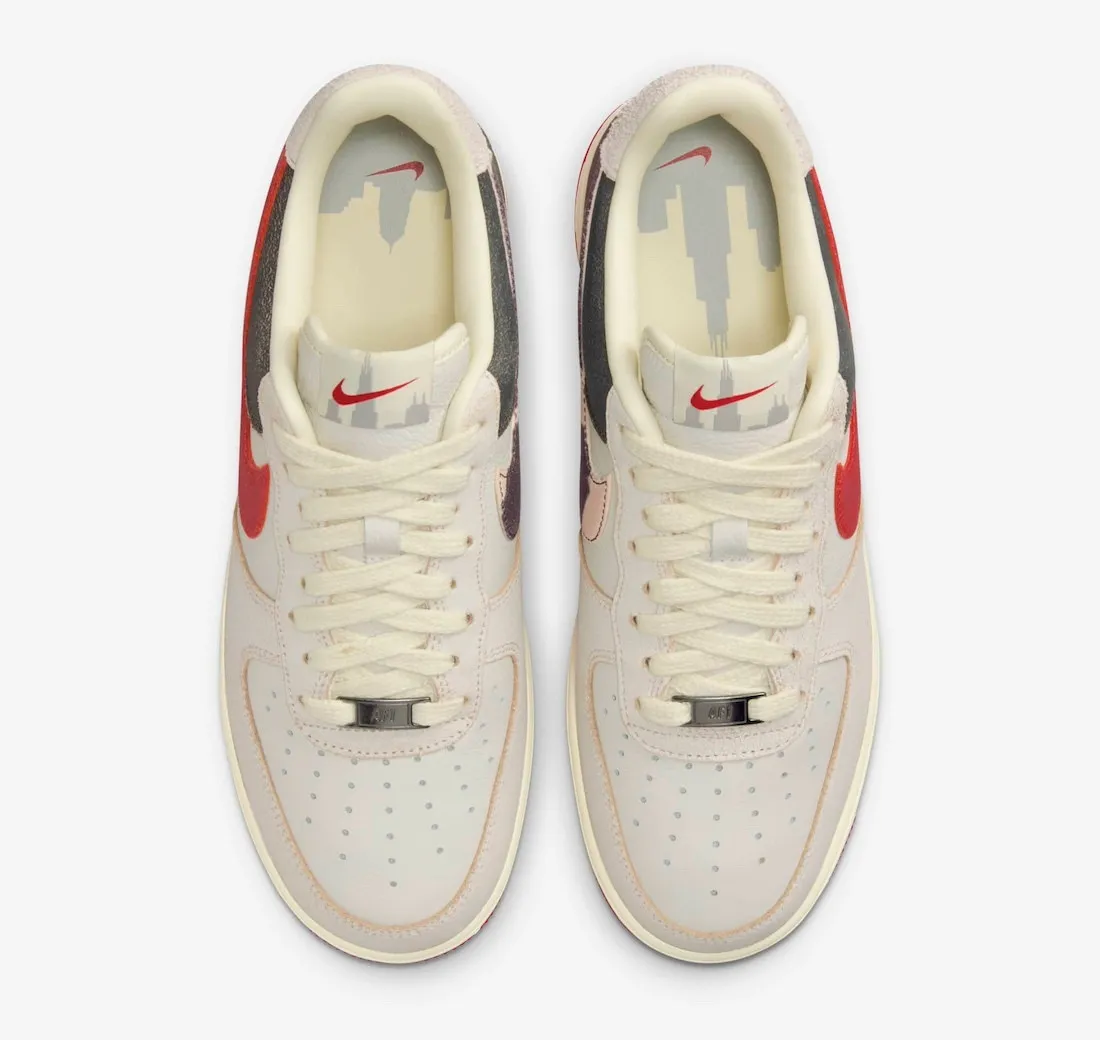 Nike Air Force 1 Low 07 Premium Chicago Summit White Gym Red Coconut Milk FQ8743-121