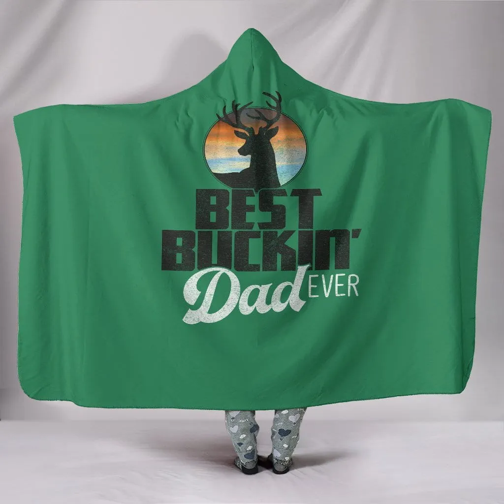 NP Best Buckin' Dad Hooded Blanket