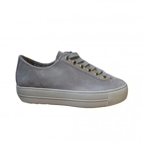 Paul Green 4790-58 | Samtziege Met. Cachemire Nubuck | Womens Chunky Sole Casual Trainers