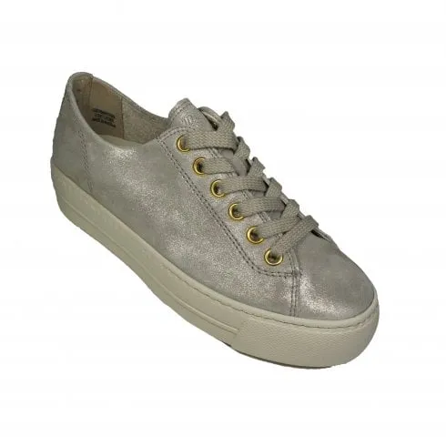 Paul Green 4790-58 | Samtziege Met. Cachemire Nubuck | Womens Chunky Sole Casual Trainers