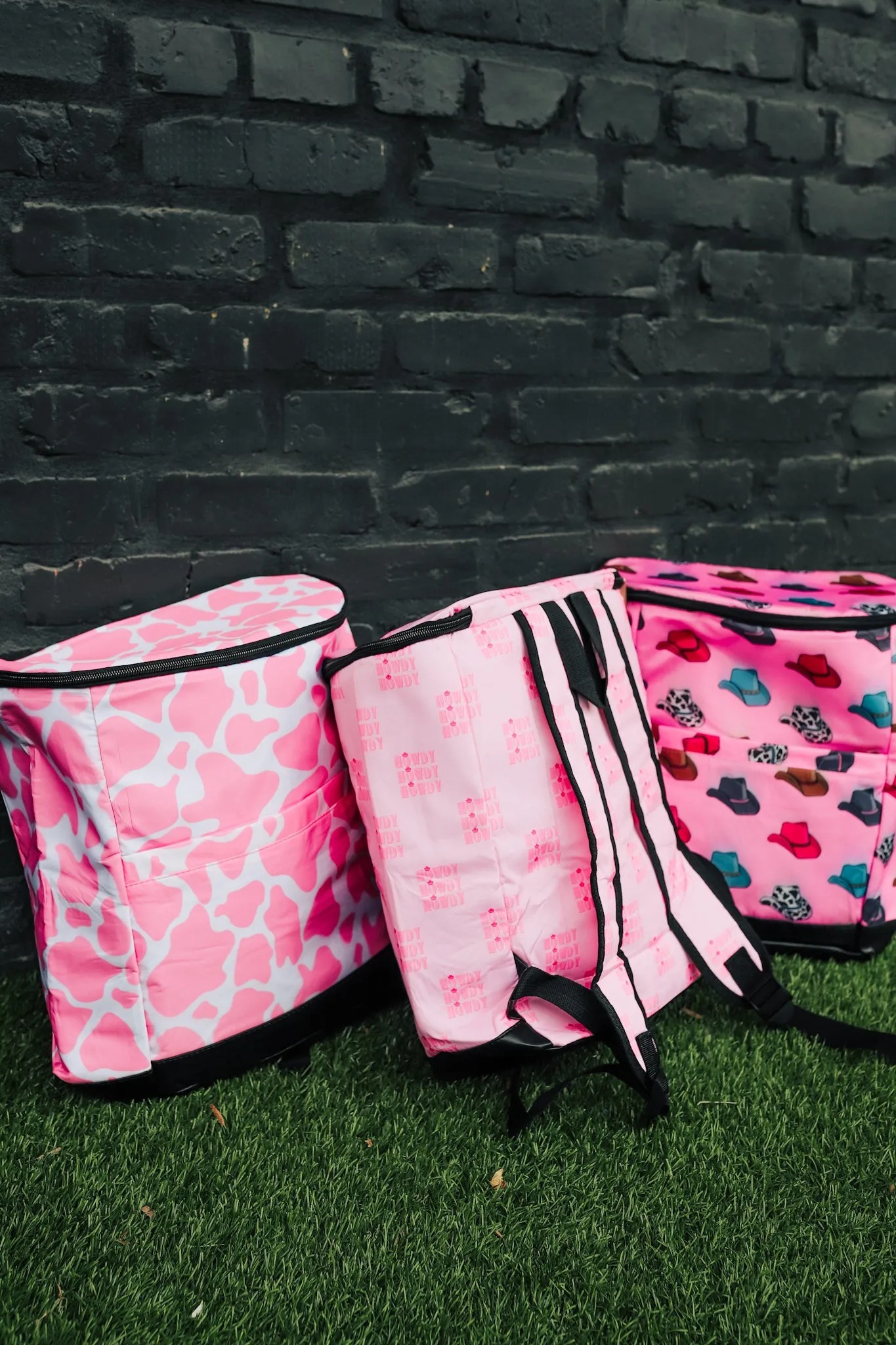 Pink Cowhide Backpack Cooler