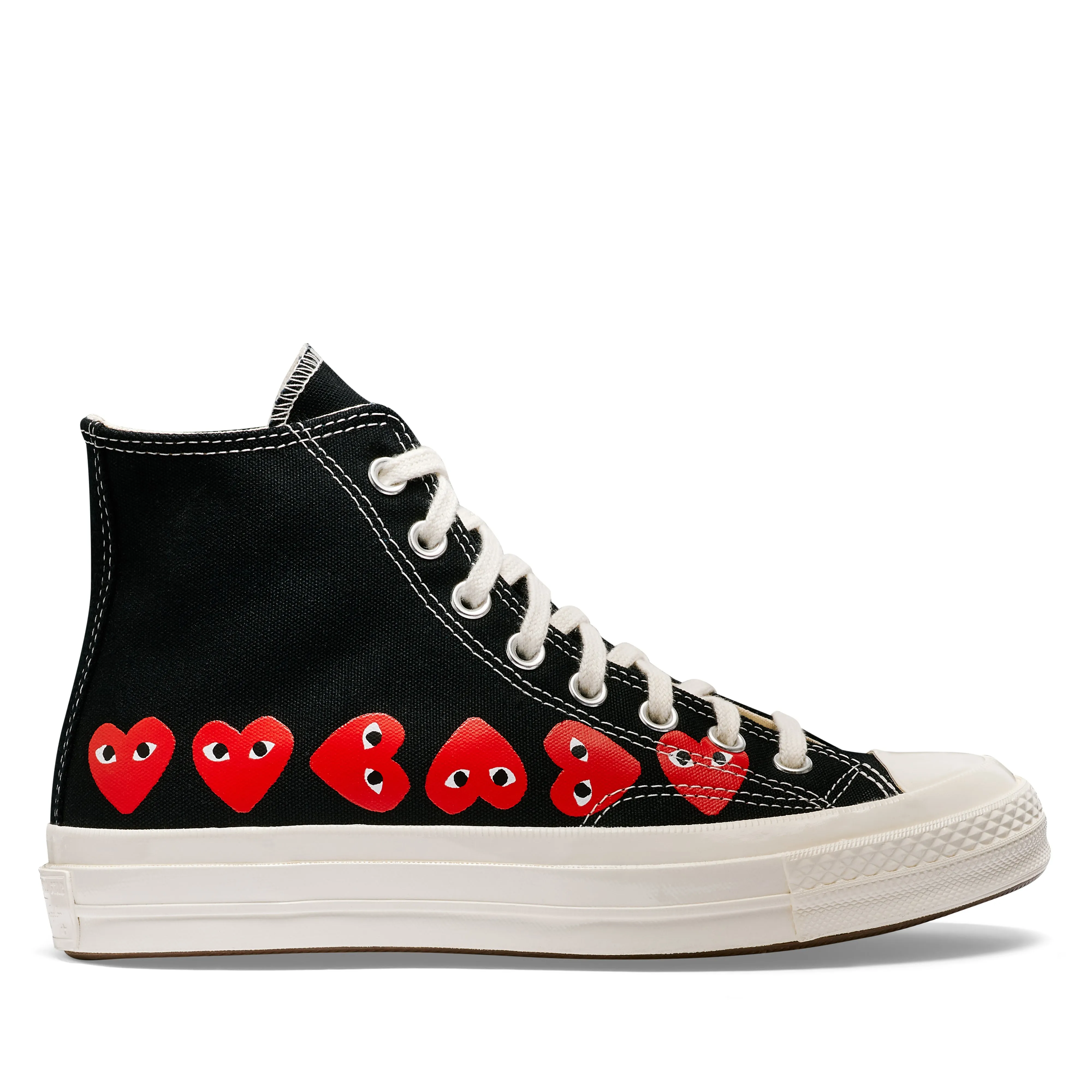 Play Converse Multi Red Heart Chuck Taylor All Star '70 High Sneakers  Black