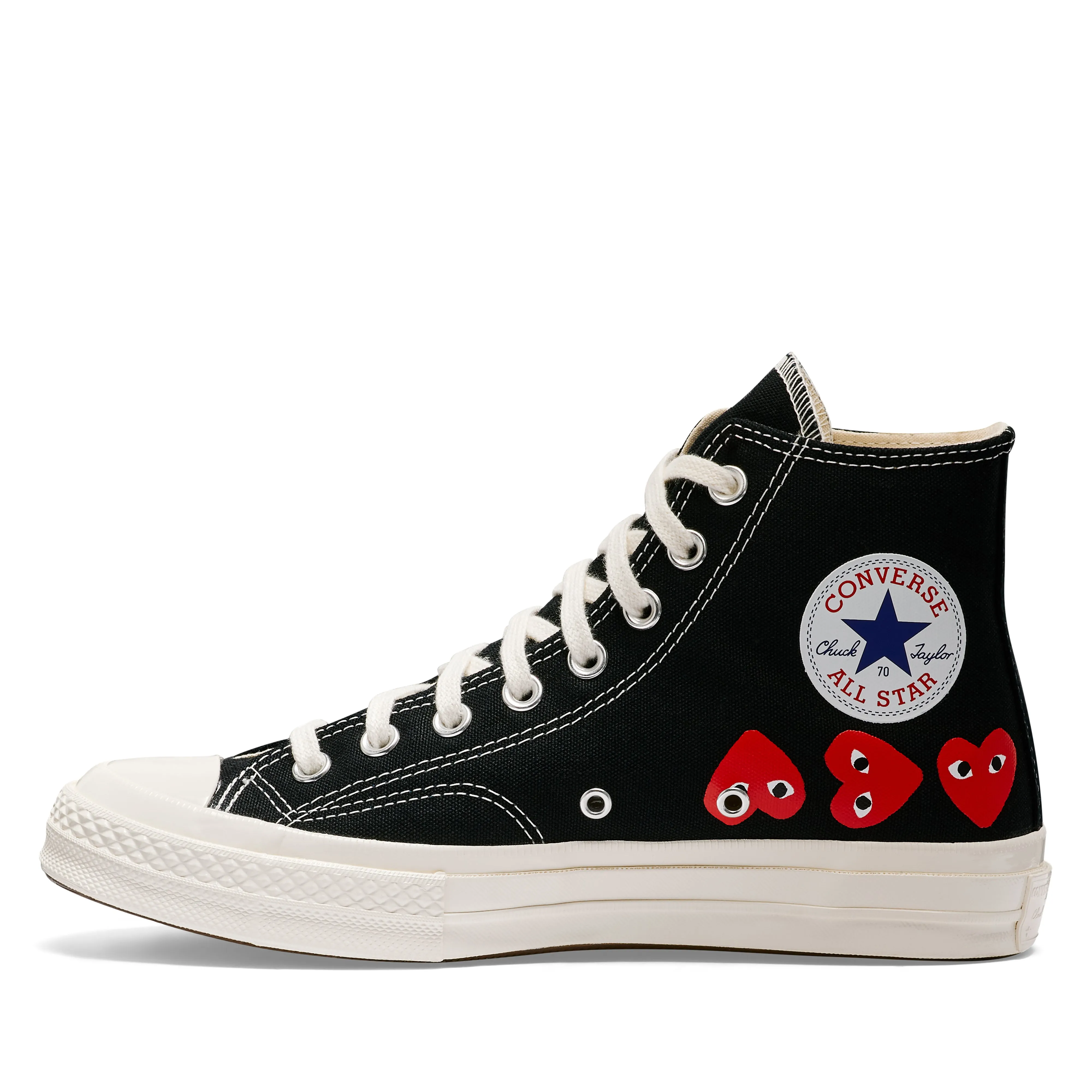 Play Converse Multi Red Heart Chuck Taylor All Star '70 High Sneakers  Black