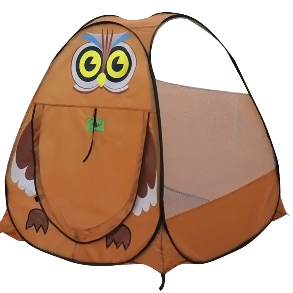 Playhouse for Kids Pa Frog Owl Monkey Shape Tent Animal Outdoor Children's Tent Ball Pool Indoor Cartoon Play Tents for Kids