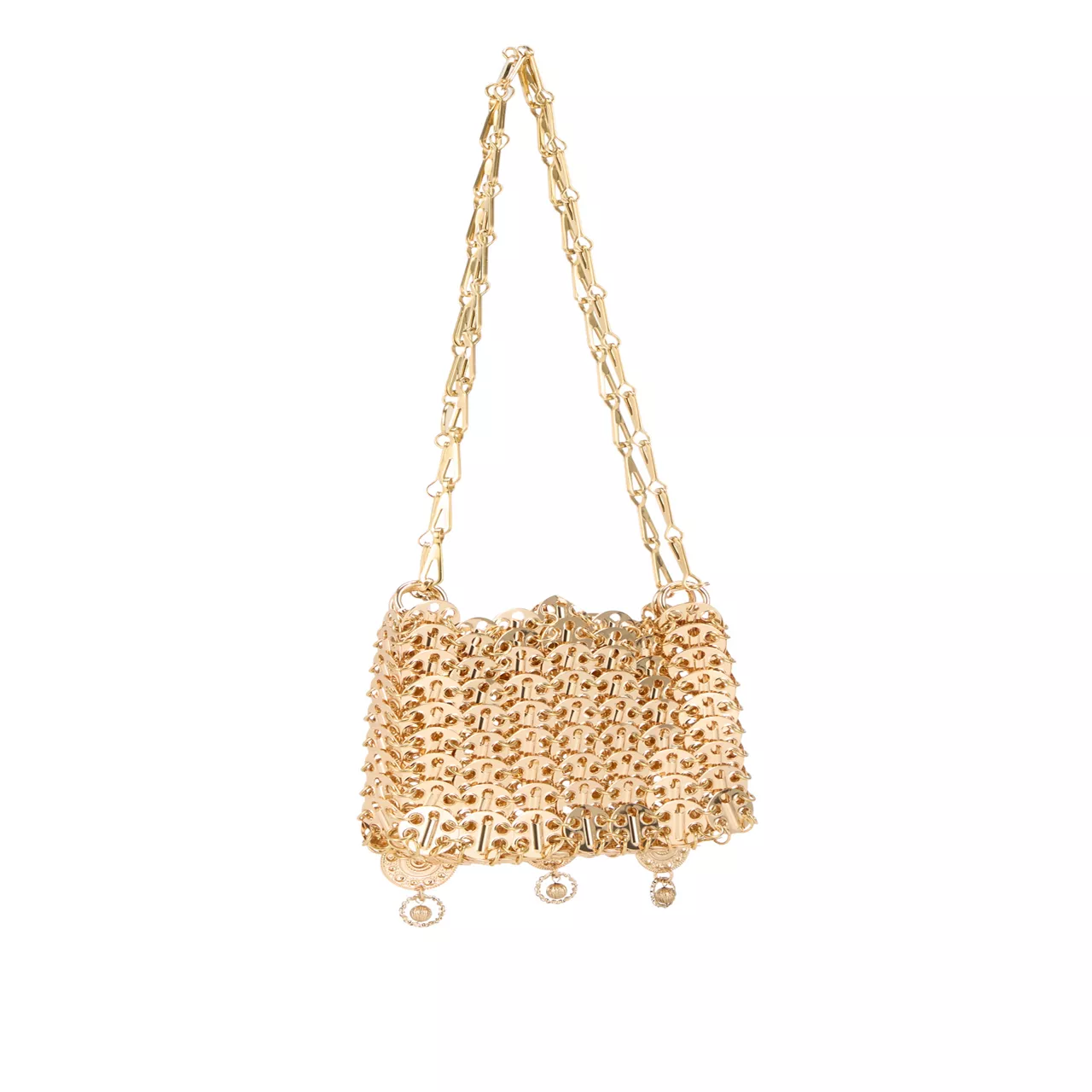 RABANNE 1969 Disc Shoulder Bag - Gold