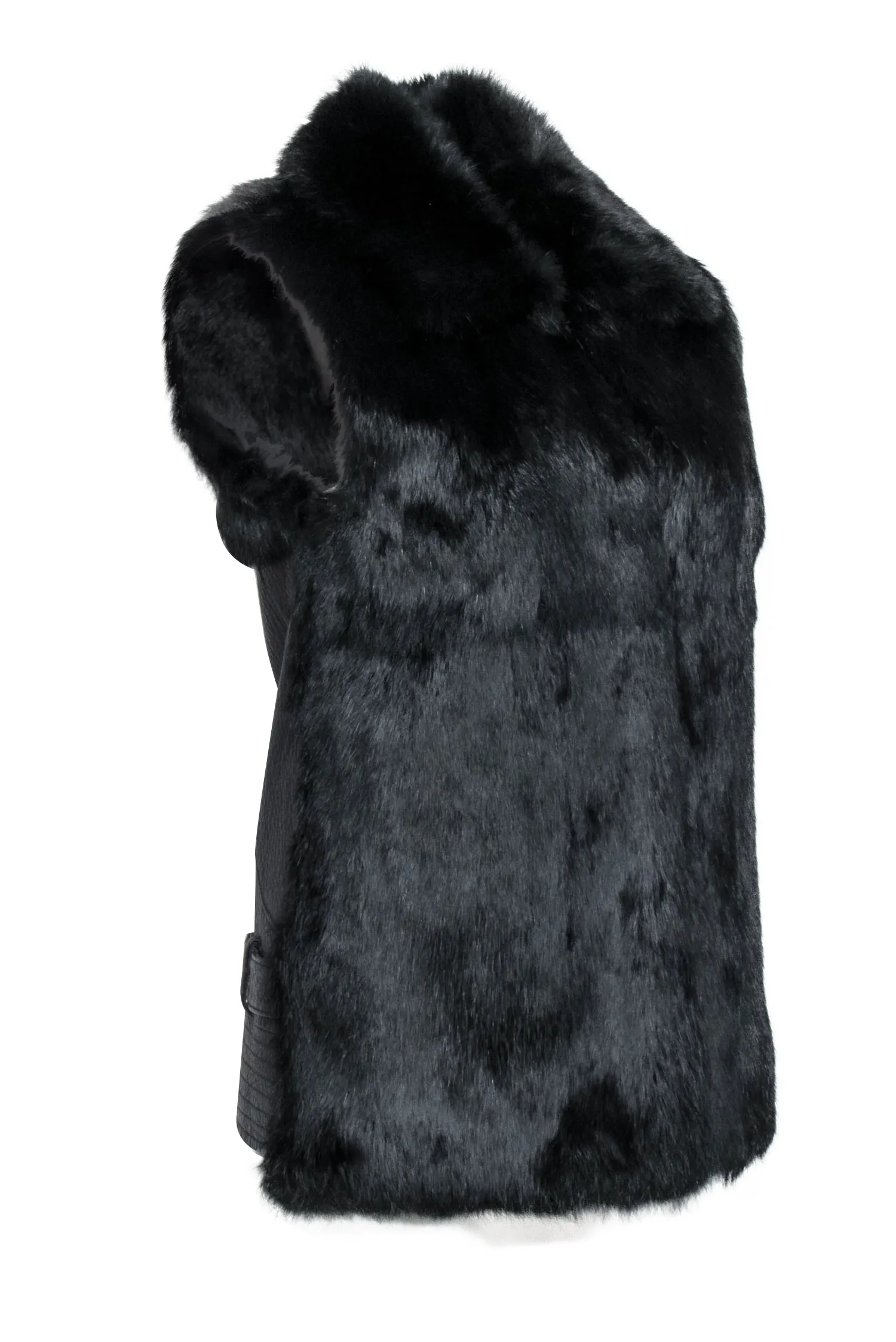 Rebecca Minkoff - Black Rabbit Fur Vest Sz XS