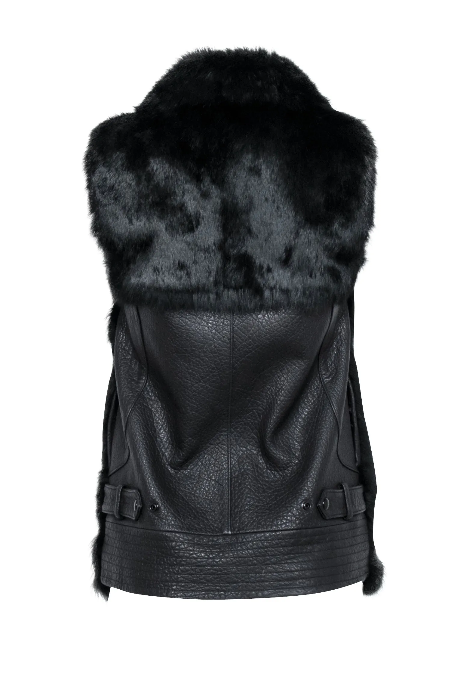 Rebecca Minkoff - Black Rabbit Fur Vest Sz XS