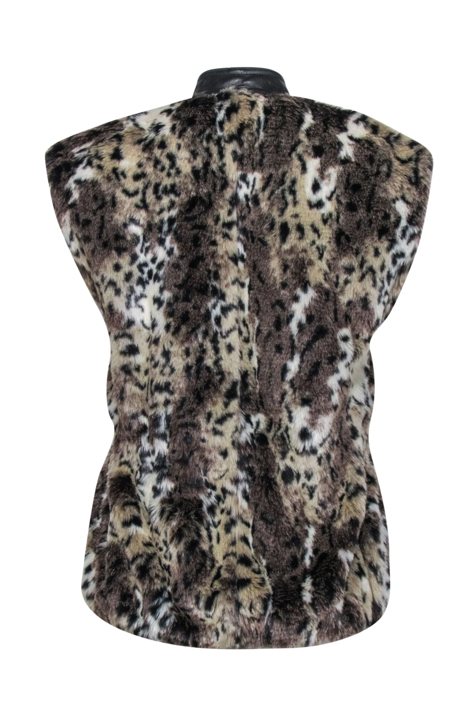 Rebecca Taylor - Leopard Print Faux Fur Vest Sz 2