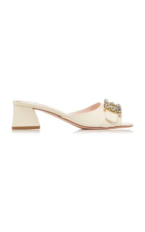 Roger Vivier Bikiviv Buckle-Embellished Patent Leather Mules